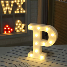 Load image into Gallery viewer, Luminous LED Letter Night Light Creative 26 English Alphabet Number Battery Lamp Romantic Wedding Party Decoration
