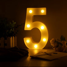 Load image into Gallery viewer, Luminous LED Letter Night Light Creative 26 English Alphabet Number Battery Lamp Romantic Wedding Party Decoration
